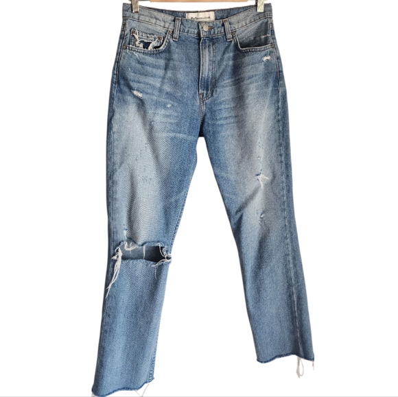 Reformation Denim - Reformation Julia Jean Distressed Blue Denim Sz 28